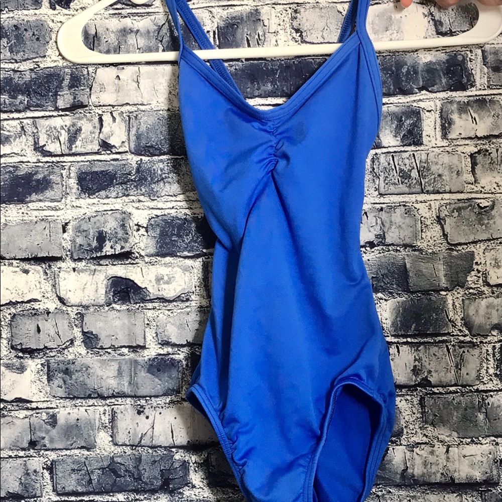 Royal blue leotard Petite adult.